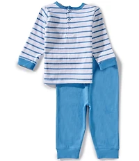 Little Me Baby Boys Baseball T-Shirt, Jogger Pants & Socks 3-Piece Set