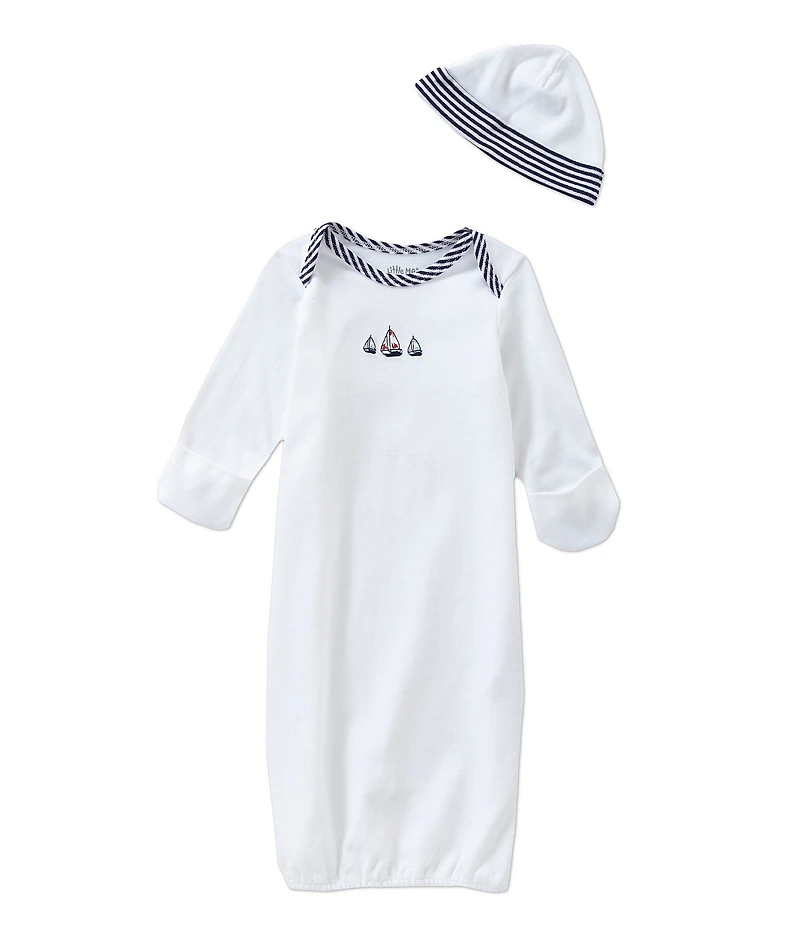 Little Me Baby Boys Cotton Sailboat Gown