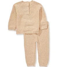 Little Me Baby Boys Long-Sleeve Bear-Themed Sweater & Solid Pant Set