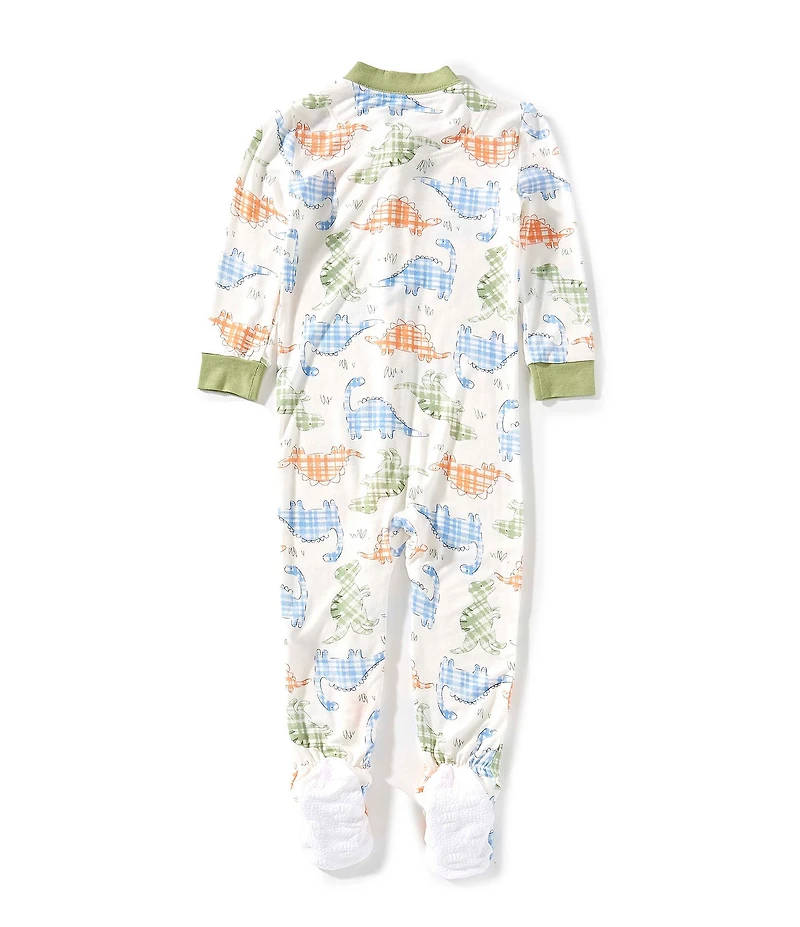 Little Me Baby Boys Long-Sleeve Dinosaur-Printed Bamboo-Blend Footie Coverall