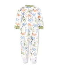Little Me Baby Boys Long-Sleeve Dinosaur-Printed Bamboo-Blend Footie Coverall