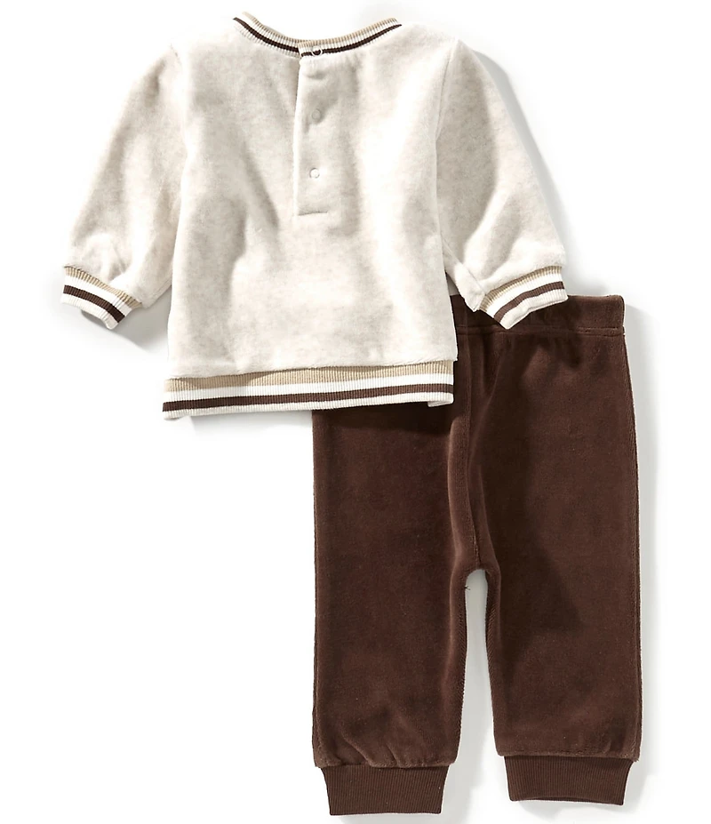 Little Me Baby Boys Long Sleeve Fluffy Puppy T-Shirt & Pants Set