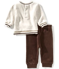 Little Me Baby Boys Long Sleeve Fluffy Puppy T-Shirt & Pants Set