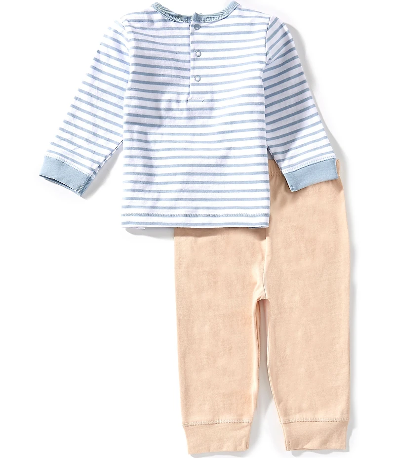 Little Me Baby Boys Long Sleeve Woof Top & Matching Jogger & Sock 3-Piece Set