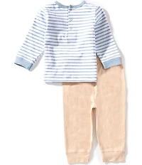 Little Me Baby Boys Long Sleeve Woof Top & Matching Jogger & Sock 3-Piece Set