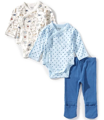 Little Me Baby Boys Long Sleeves Puppy Bodysuit & Pants Set