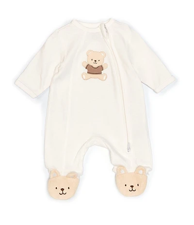 Little Me Baby Boys Gentle Bear Zip Footie Coverall