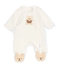 Little Me Baby Boys Gentle Bear Zip Footie Coverall