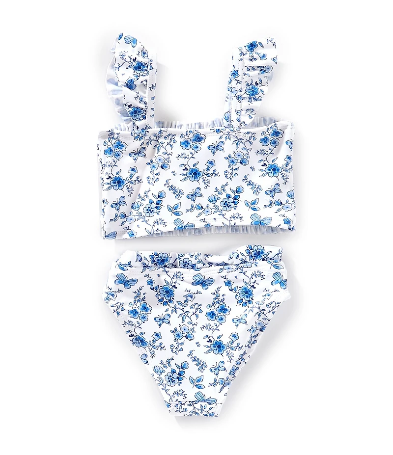 Little Me Baby Girls Sleeveless Ditsy-Floral Tankini Top & Matching Hipster Bottom Two-Piece Swimsuit