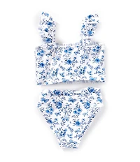 Little Me Baby Girls Sleeveless Ditsy-Floral Tankini Top & Matching Hipster Bottom Two-Piece Swimsuit