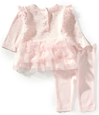 Little Me Baby Girls Dot Shine Tutu & Legging Set
