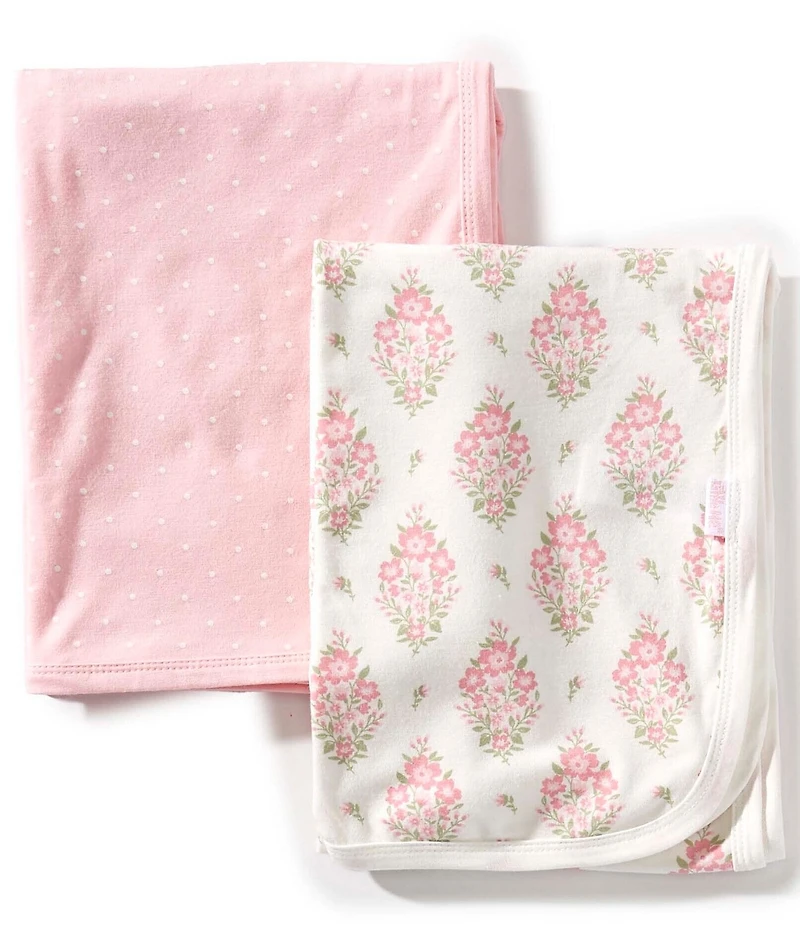 Little Me Baby Girls Floral Receiving Blanket 2-Pack