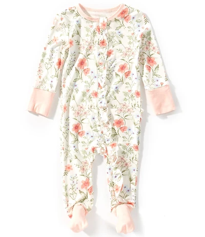 Little Me Baby Girls Long-Sleeve Botanical Print Convertible Coverall