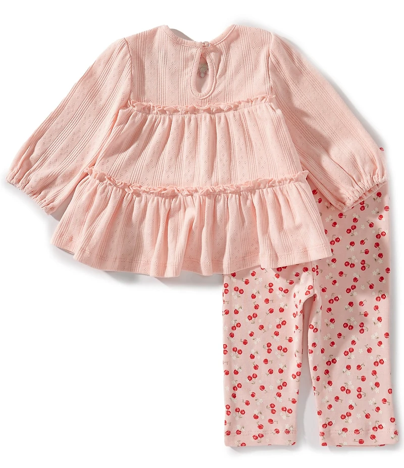 Little Me Baby Girls Long Sleeve Cherries Tunic & Leggings With Headband 3-Piece Set