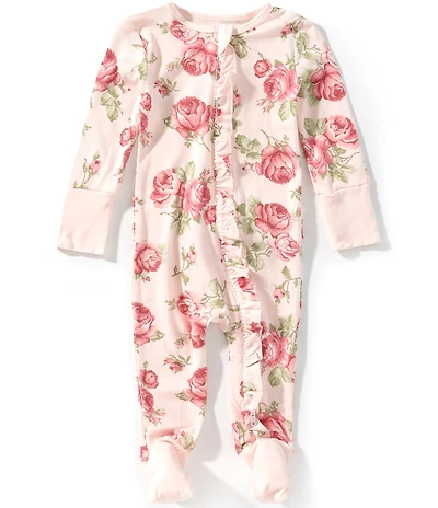 Little Me Baby Girls Long Sleeve Floral Print Convertible Coverall