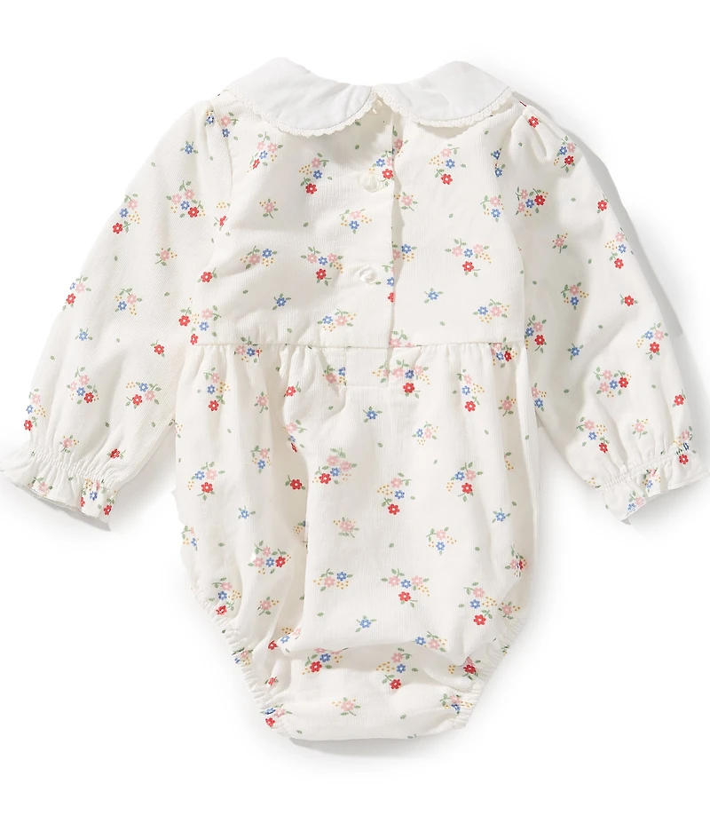 Little Me Baby Girls Long-Sleeve Floral-Printed Bodysuit