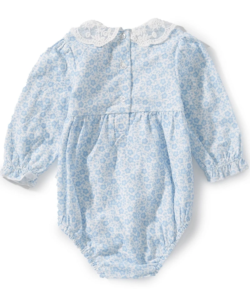 Little Me Baby Girls Long-Sleeve Floral-Printed Bodysuit