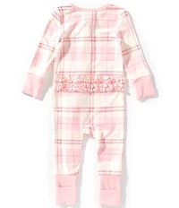 Little Me Baby Girls Long-Sleeve Plaid-Print Convertible Coverall