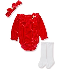 Little Me Baby Girls Long-Sleeve Sparkle-Dot Bodysuit