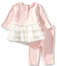 Little Me Baby Girls Long Sleeve Swan Tutu Top & Leggings Set