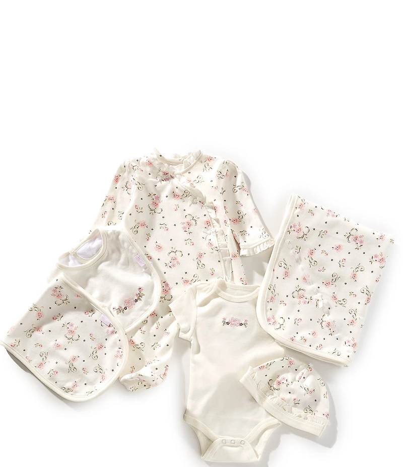 Little Me Baby Girls Vintage Rose 5-Piece Layette Gift Box Set
