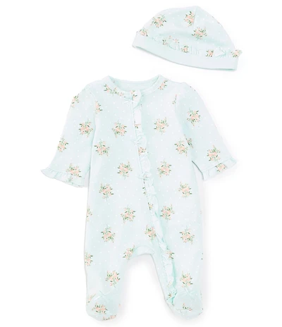 Little Me Baby Girls Delicate Floral Print Footie