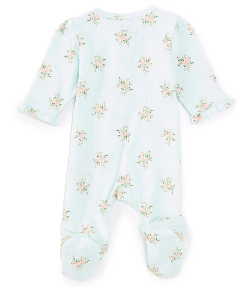 Little Me Baby Girls Delicate Floral Print Footie