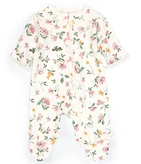 Little Me Baby Girls Floral Leaf Footie