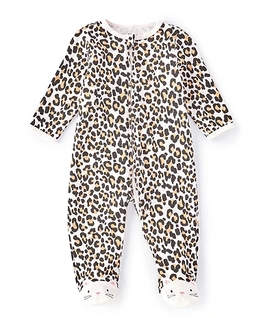 Little Me Baby Girls Leopard Print Footie