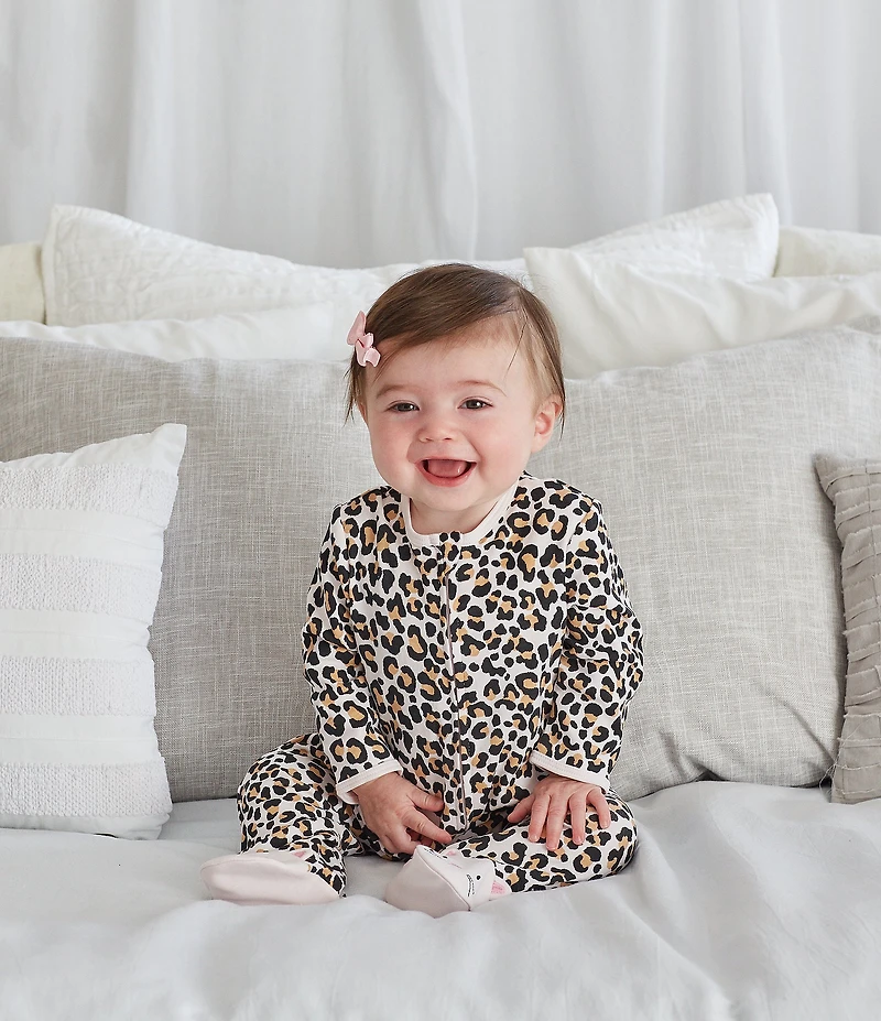 Little Me Baby Girls Leopard Print Footie
