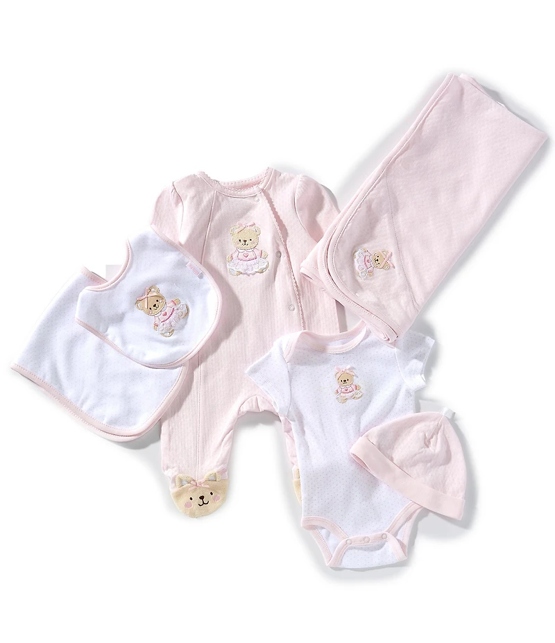 Little Me Baby Girls Sweet Bear 5-Piece Gift Box Set