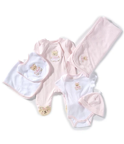 Little Me Baby Girls Sweet Bear 5-Piece Gift Box Set