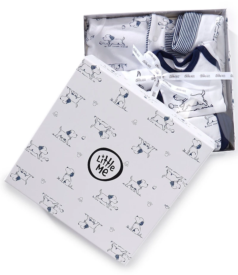 Little Me Baby Puppy Toile Gift Box