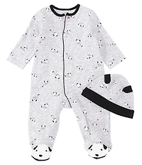Little Me Baby Long-Sleeve Dalmatian-Print Footie Coverall Matching Cap