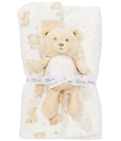 Little Me Babys Gentle Bear Baby Blanket And Plush Set