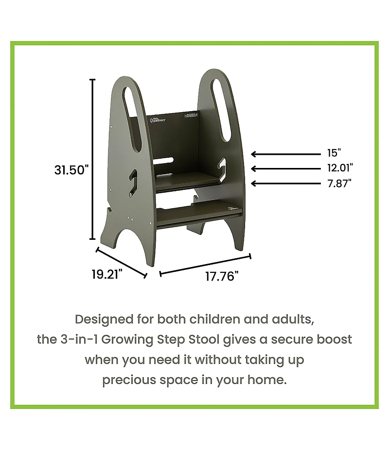 Little Partners 3-in-1 Growing Step Stool