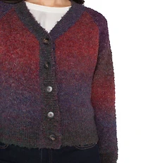 Liverpool Los Angeles Boucle Ombre V-Neck Long Sleeve Cardigan