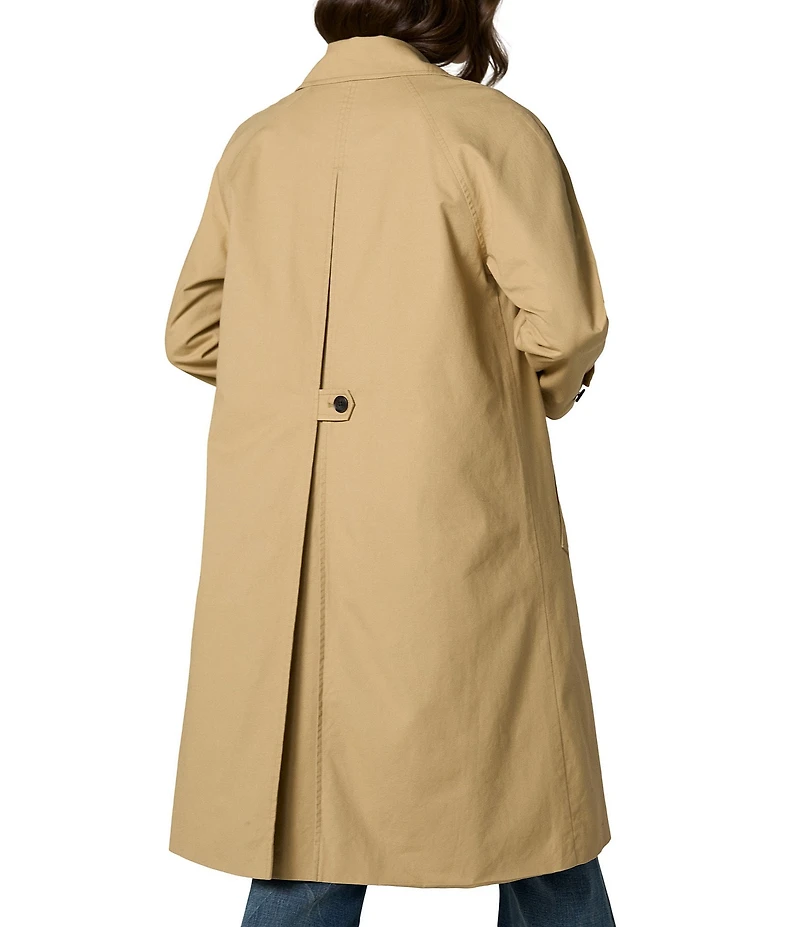 Liverpool Los Angeles Broadcloth Cotton Notch Collar Long Sleeve Coat