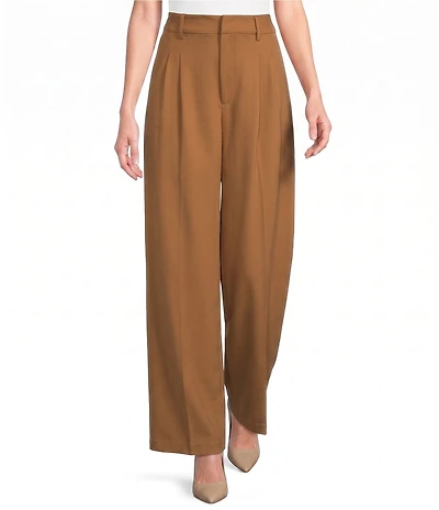 Liverpool Los Angeles Brooke Knit Ponte High Rise Wide Leg Pleated Pant