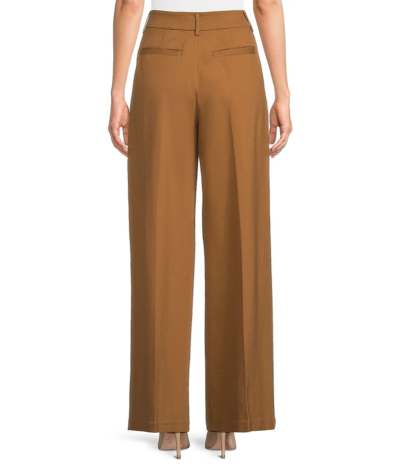 Liverpool Los Angeles Brooke Knit Ponte High Rise Wide Leg Pleated Pant