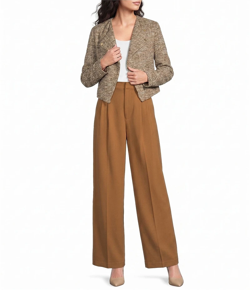 Liverpool Los Angeles Brooke Knit Ponte High Rise Wide Leg Pleated Pant