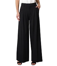 Liverpool Los Angeles Brooke Knit Ponte High Rise Wide Leg Pleated Pant