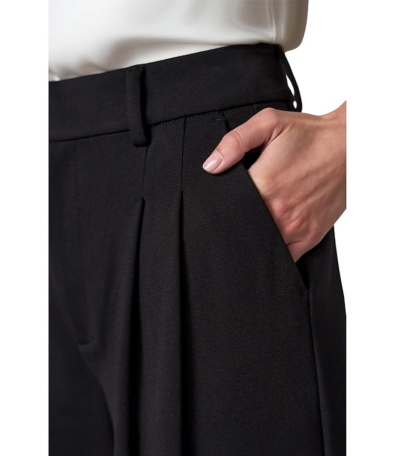 Liverpool Los Angeles Brooke Knit Ponte High Rise Wide Leg Pleated Pant