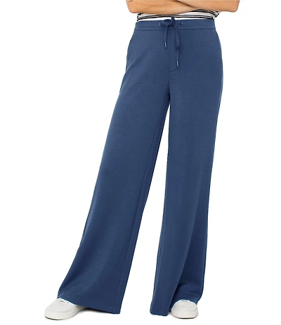 Liverpool Los Angeles Cloud Stretch Knit Mid Rise Wide Leg Pull On Pants