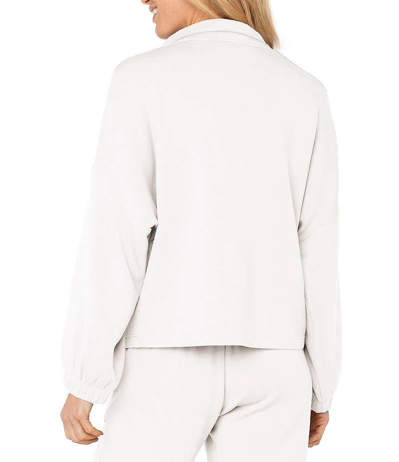 Liverpool Los Angeles Coordinating Stretch Knit Funnel Neck Long Sleeve Zip Up Jacket