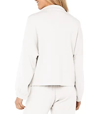 Liverpool Los Angeles Coordinating Stretch Knit Funnel Neck Long Sleeve Zip Up Jacket