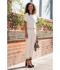 Liverpool Los Angeles Hannah High Rise Flared Cropped Tulip Hem Jeans