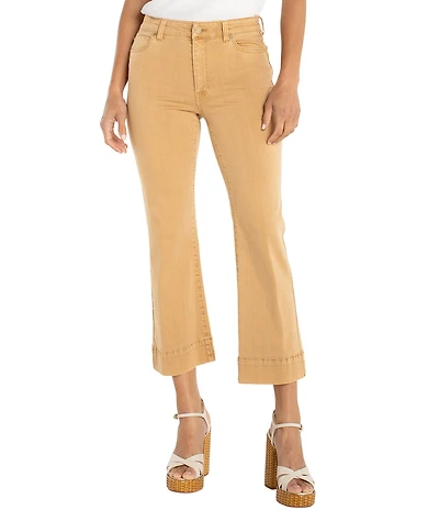 Liverpool Los Angeles Hannah Mid-Rise Wide Leg Crop Flare Hugger Jeans