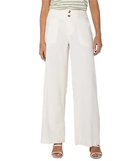 Liverpool Los Angeles Hannah Soft Denim Mid Rise Wide Flare Leg Utility Pants