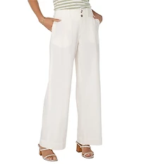 Liverpool Los Angeles Hannah Soft Denim Mid Rise Wide Flare Leg Utility Pants